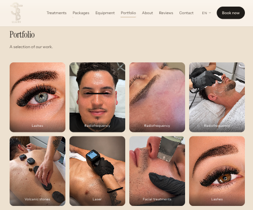 Portfolio del nuovo sito STB Beauty
